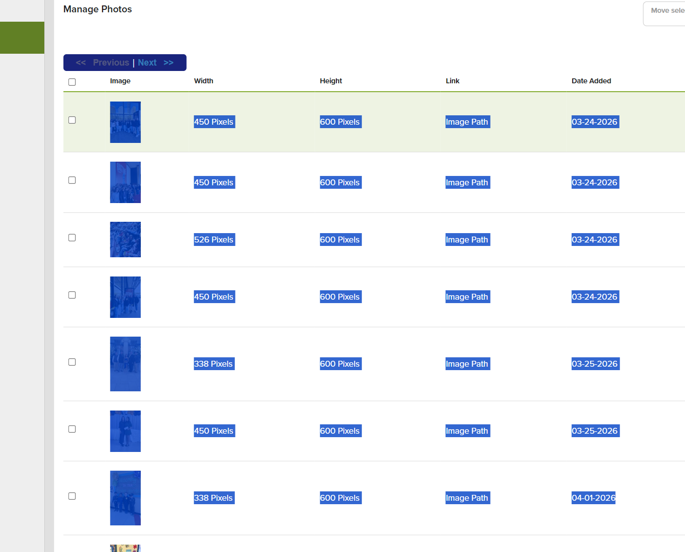 SmartSitesGalleryFormatter output